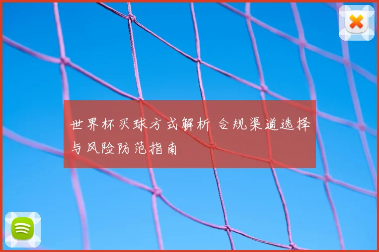 世界杯买球方式解析 合规渠道选择与风险防范指南